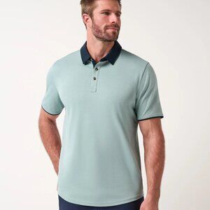 NWT Travis Mathew ALL DAY SOCIAL CLUB golf polo shirt green MEDIUM travismathew